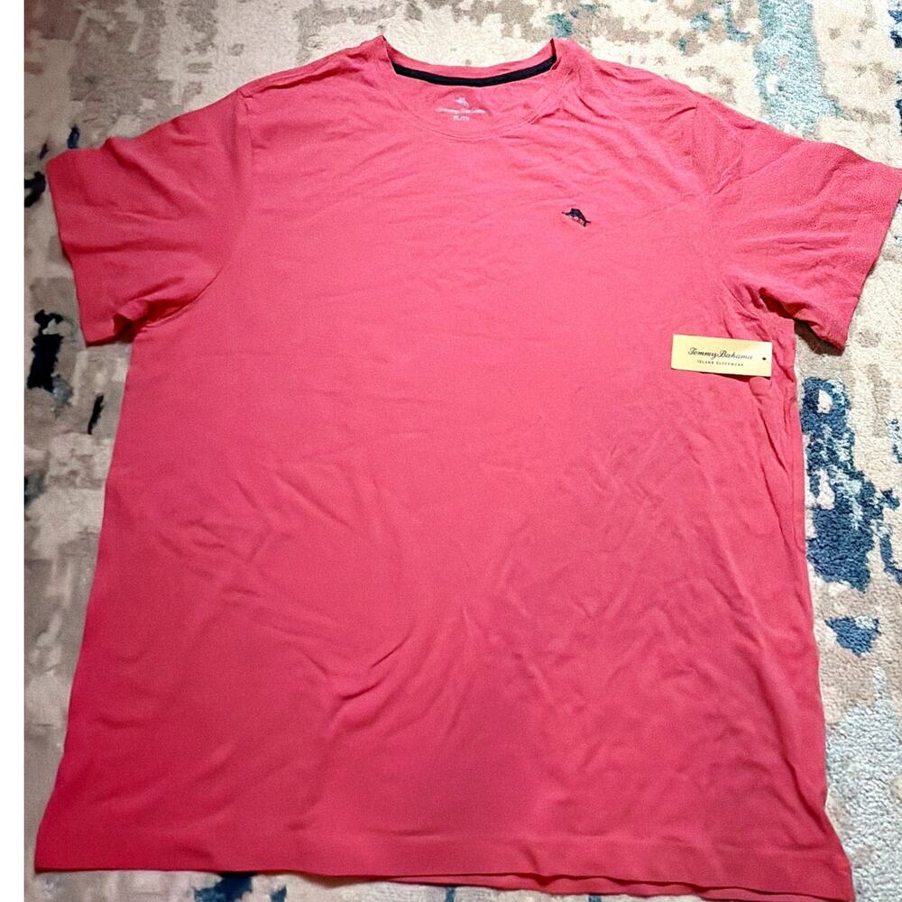 New Tommy Bahama Men's Pink T-Shirt - Size XL Comfort Fit